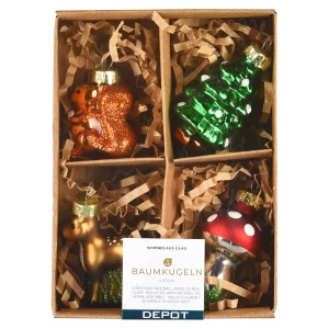 Depot Set De Décoration En Verre Pour Le Sapin^ Boules & Pointes D'Arbres