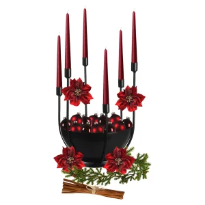 Depot Set De Décoration Porte-Bougies De Noël Traditionnel^ Couronnes De L'Avent