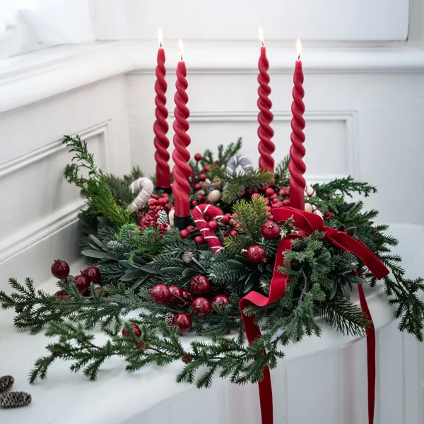Depot Set De Décoration Porte-Bougies De Noël Rainure^ Couronnes De L'Avent