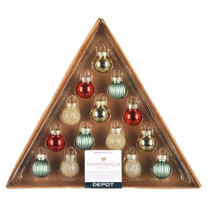 Depot Set De Mini-Boules De Noël En Verre^ Décoration De La Couronne De L'Avent