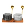 Depot Set De Pots A Epices Marble