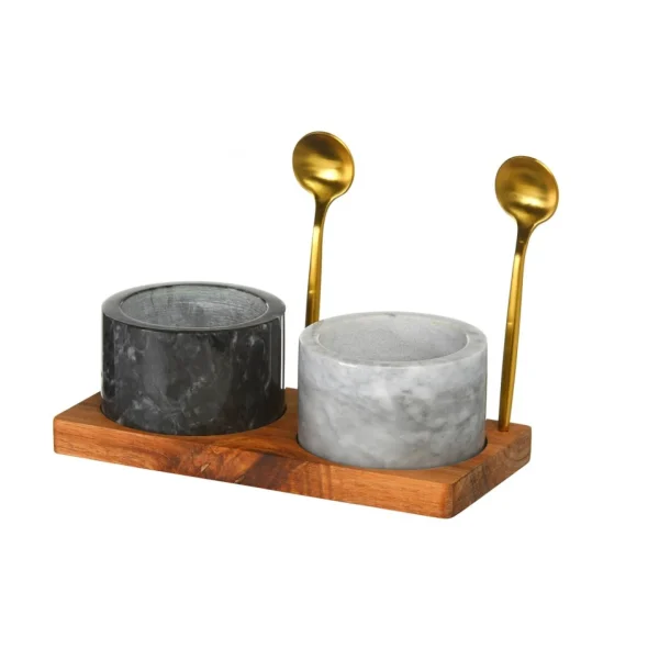 Depot Set De Pots A Epices Marble