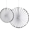 Depot Set D'Eventails Décoratifs Bord Argente