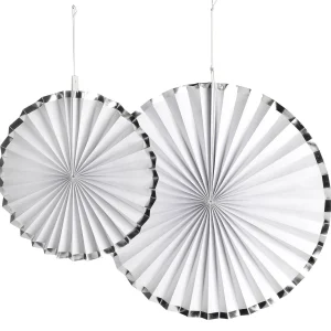 Depot Set D'Eventails Décoratifs Bord Argente