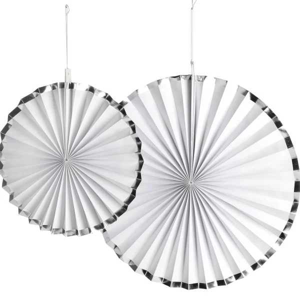 Depot Set D'Eventails Décoratifs Bord Argente