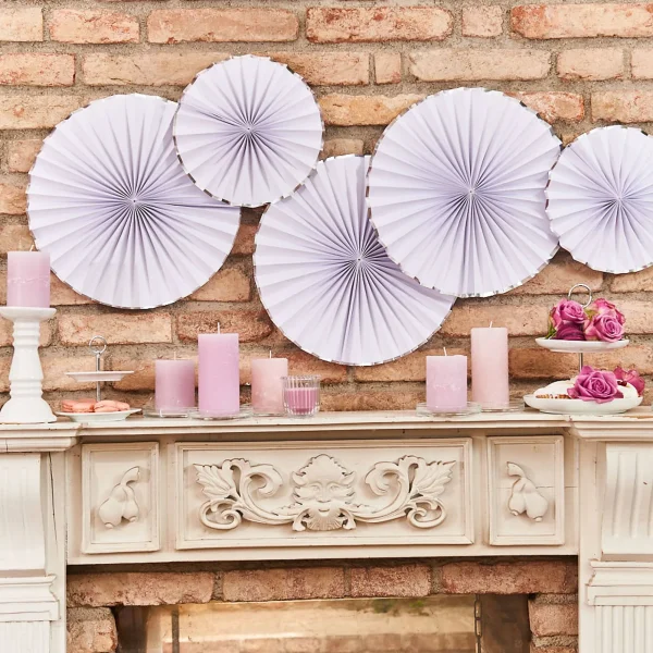 Depot Set D'Eventails Décoratifs Bord Argente