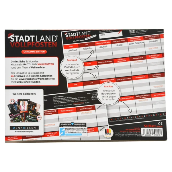 Depot Spiel Stadt Land Vollpfosten Christmas Edition