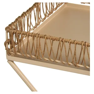 Depot Table D'Appoint A Plateaux Raffia