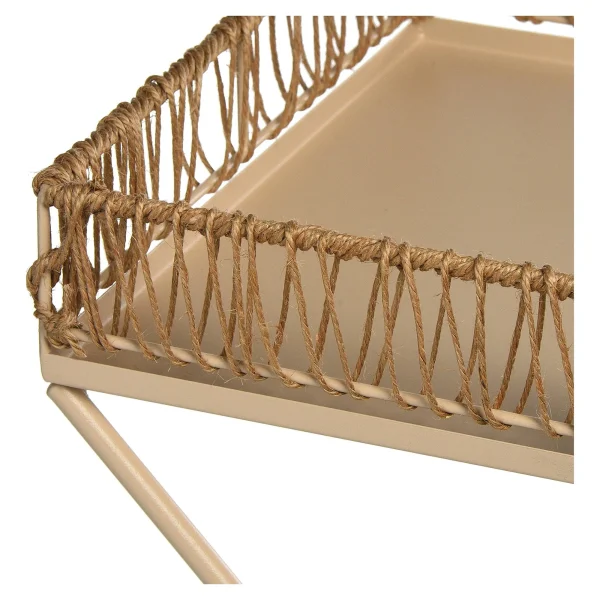 Depot Table D'Appoint A Plateaux Raffia