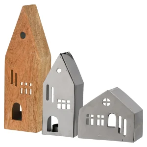 Depot Teelichthalter-Set Haus^ Objets De Décoration