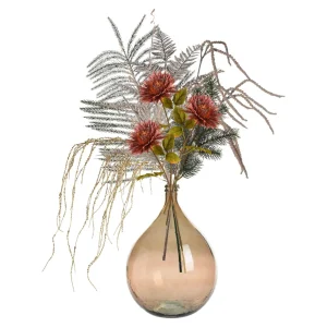 Depot Vase Ballon Winter Glam Avec Fleurs Artificielles