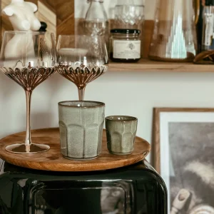 Depot Verre A Vin Rainure^ Vaisselle De Noël